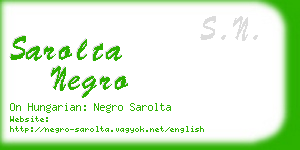 sarolta negro business card